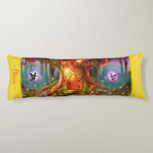 Sleepy Fairy Zauberbaum. Yellow Giant-Brauch Seitenschläferkissen (Rückseite)