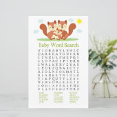 Sleepy fox Baby Shooter Word Search Game (Stehend Vorderseite)