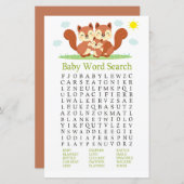Sleepy fox Baby Shooter Word Search Game (Vorne/Hinten)