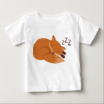 Sleepy Fox Baby T-shirt<br><div class="desc">Sleepy Fuchs</div>