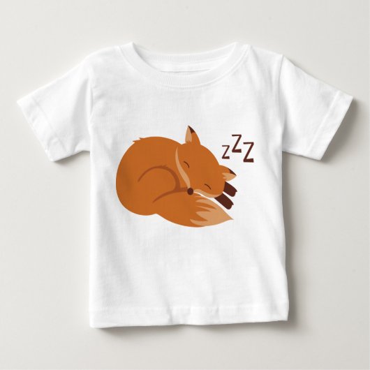 Sleepy Fox Baby T-shirt (Vorderseite)