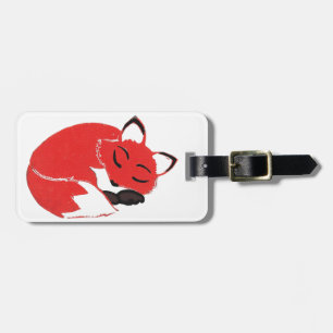 Sleepy Fox-Gepäckmarke Gepäckanhänger