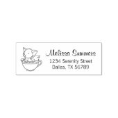 Sleepy Fox in einer Teacup-Adresse Gummistempel (Prägung)