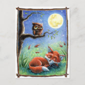 Sleepy Fox Postkarte (Vorderseite)