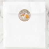 Sleepy Fox Stars Girl Baby Shocksticker Runder Aufkleber (Tasche)