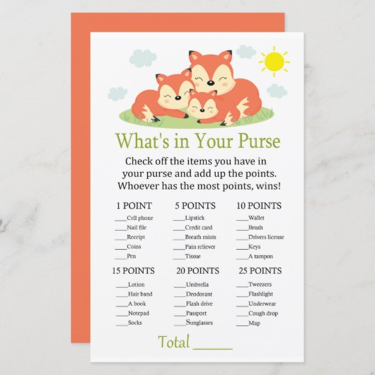 Sleepy fox Was ist in deinem Handyspiel? (Vorne/Hinten)