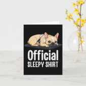 Sleepy French Bulldog Funny Dog Lovers Men Women K Karte (Gelbe Blume)