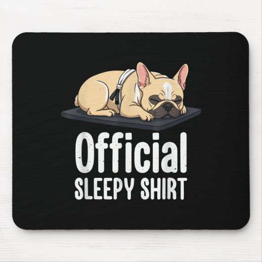 Sleepy French Bulldog Funny Dog Lovers Men Women K Mousepad (Vorne)