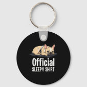 Sleepy French Bulldog Funny Dog Lovers Men Women K Schlüsselanhänger (Vorderseite)