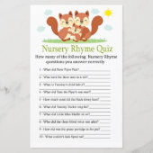 Sleepy Fuchs Kinderzimmer Rhyme Quiz Kinderduschen (Vorderseite)