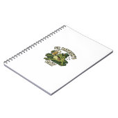 Sleepy Funny Frog St.Patrick's Day Notizblock (Linke Seite)