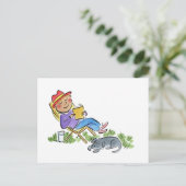 Sleepy Garden Postkarte (Stehend Vorderseite)