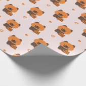 Sleepy German Shepherd Wrapping Paper Geschenkpapier (Ecke)
