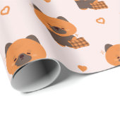 Sleepy German Shepherd Wrapping Paper Geschenkpapier (Rolleneckpunkt)