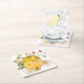 Sleepy Ginger Cat Rechteckiger Pappuntersetzer (Vor Ort)