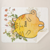 Sleepy Ginger Cat Sherpadecke (Vorderseite (Horizontal))
