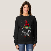 Sleepy Gnome Buffalo Plaid Matching Family Christm Sweatshirt (Vorne ganz)