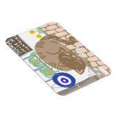 Sleepy Greek Taverna Cat Mediterranean Scene Magnet (Rechte Seite)