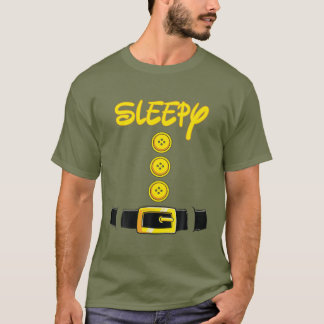 Sleepy Halloween Dwarf Costume Color Matching T-Shirt