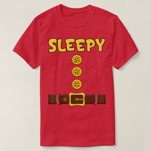 Sleepy Halloween Dwarf Costume Matching Group Coup T-Shirt (Design vorne)
