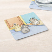 Sleepy Hamsters Rechteckiger Pappuntersetzer (angewinkelt)