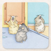 Sleepy Hamsters Rechteckiger Pappuntersetzer (Vorderseite)