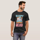Sleepy Head Cute Bedtime Cartoon T-Shirt (Vorne ganz)