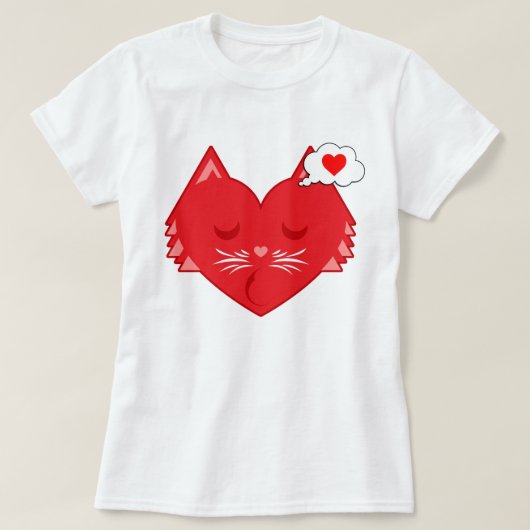 Sleepy Heart Kitty Dreams T-Shirt (Design vorne)