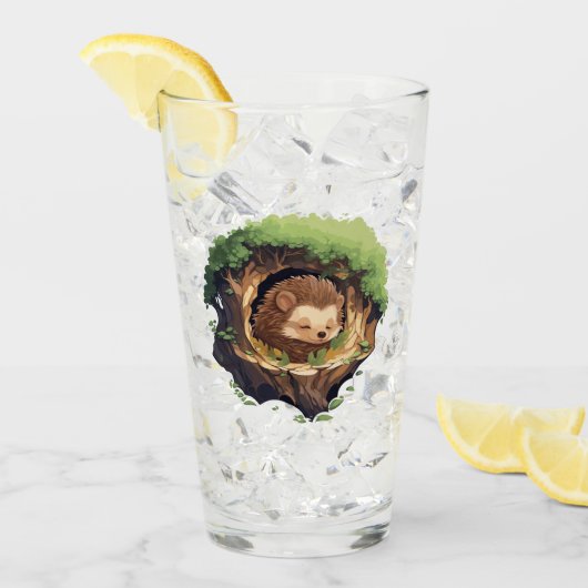 Sleepy hedgehog glas (Vorderseite Ice)