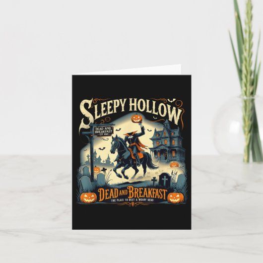Sleepy Hollow Breakfast Soky Halloween Karte (Vorderseite)