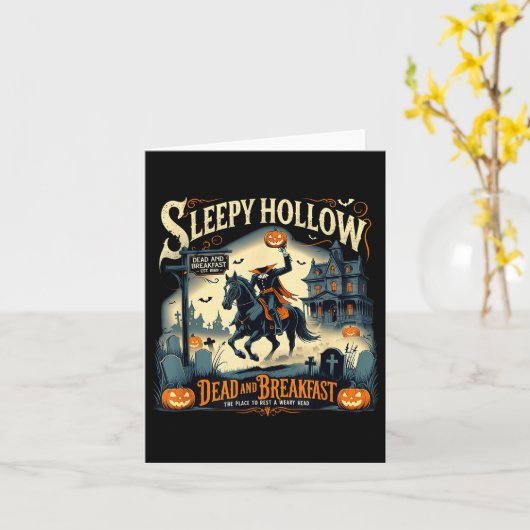 Sleepy Hollow Breakfast Soky Halloween Karte (Gelbe Blume)