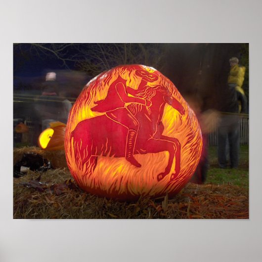 Sleepy Hollow Carved Halloween Pumpkin Poster (Vorne)