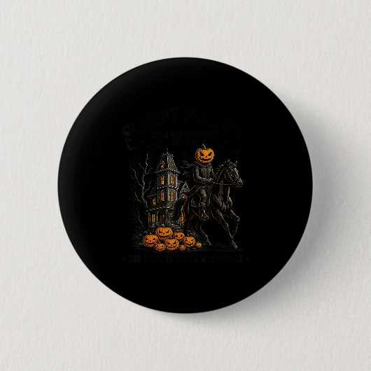 Sleepy Hollow Dead And Breakfast Est 1869 Headless Button (Vorderseite)