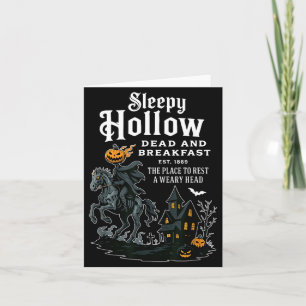 Sleepy Hollow Dead and Breakfast Est 1869 Vintage Karte