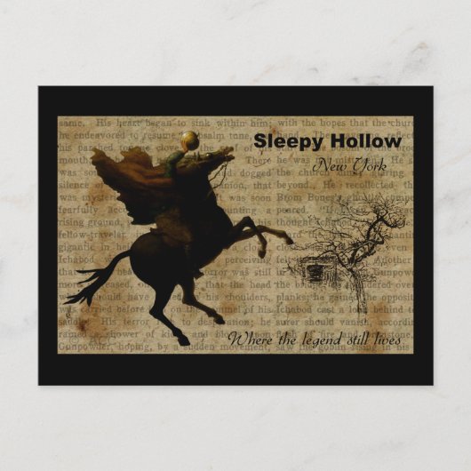 Sleepy Hollow Headless Horseman 2 Postkarte (Vorderseite)