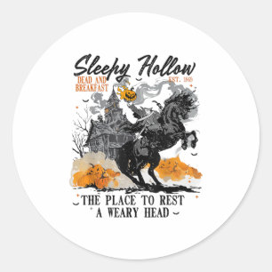 Sleepy Hollow Headless Horseman Halloween-Kostüm Runder Aufkleber