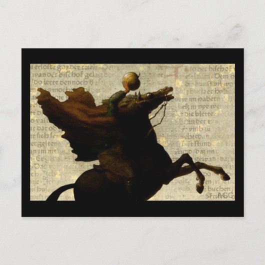 Sleepy Hollow Headless Horseman / Pumpkin Postkarte (Vorderseite)