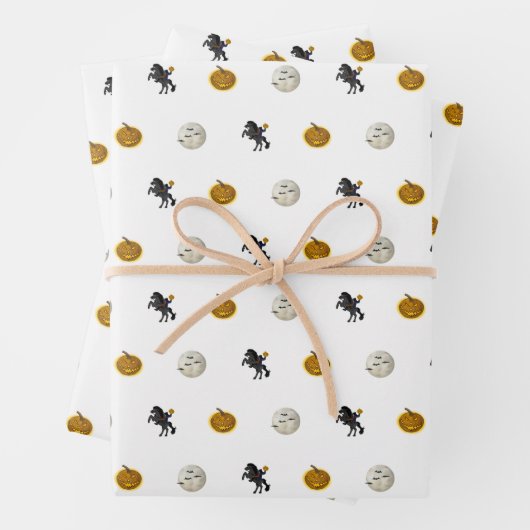 Sleepy Hollow Headless Horseman Spooky Halloween Geschenkpapier Set (Beispiel)