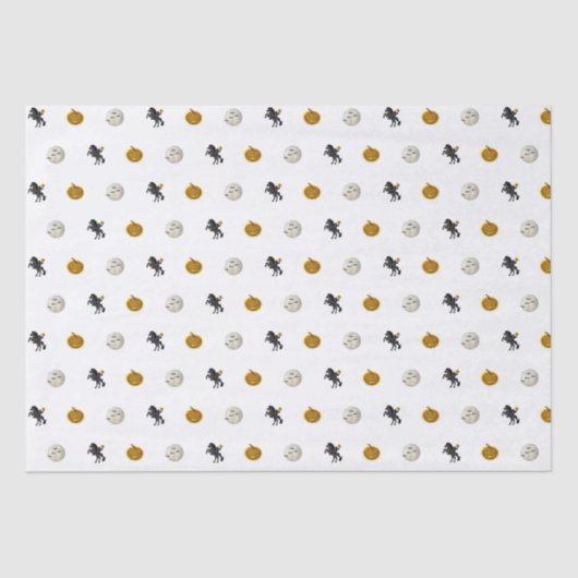 Sleepy Hollow Headless Horseman Spooky Halloween Seidenpapier (Vorderseite)