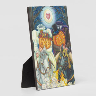 SLEEPY HOLLOW HOCHZEIT, KOPFLOSES PFERD UND BRAUT FOTOPLATTE