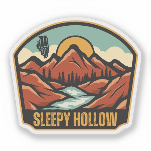 Sleepy Hollow, Illinois Aufkleber (Vorderseite)
