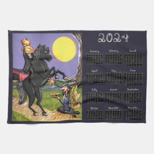 Sleepy Hollow Inspirierter Kopfloser Reiter Ichabo Geschirrtuch