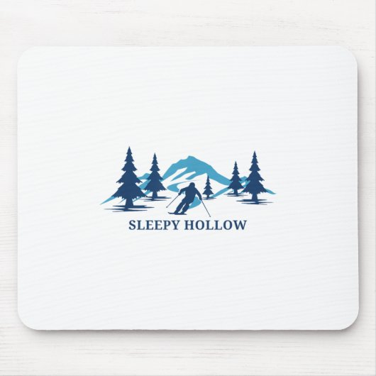 Sleepy Hollow Iowa Ski Resort Skifahren Skifahren  Mousepad (Vorne)