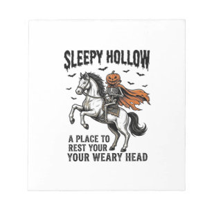 Sleepy Hollow Kopf-loser Reiter Vintage Halloween Notizblock