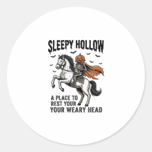 Sleepy Hollow Kopf-loser Reiter Vintage Halloween Runder Aufkleber