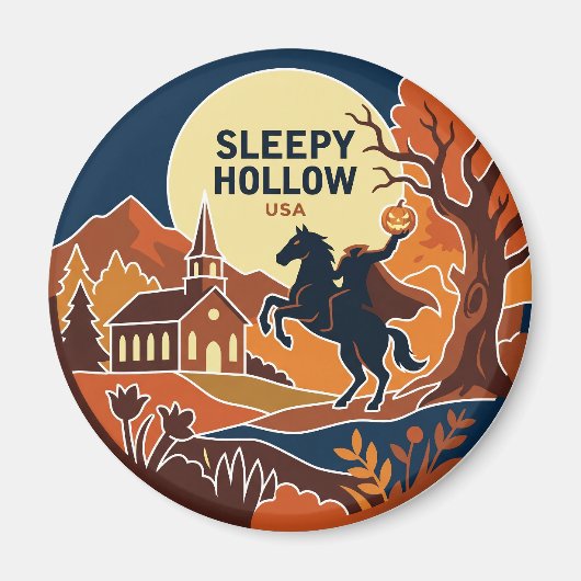 Sleepy Hollow New York Magnet (Vorne)