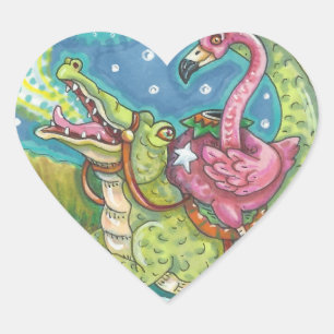 SLEEPY HOLLOW PINK FLAMINGO STICKERS SHEED Herz