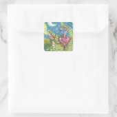 SLEEPY HOLLOW PINK FLAMINGO STICKERS SHEET Square (Tasche)