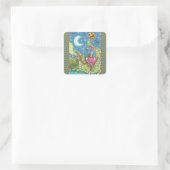 SLEEPY HOLLOW PINK FLAMINGO STICKERS SHEET Square (Tasche)