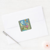 SLEEPY HOLLOW PINK FLAMINGO STICKERS SHEET Square (Umschlag)